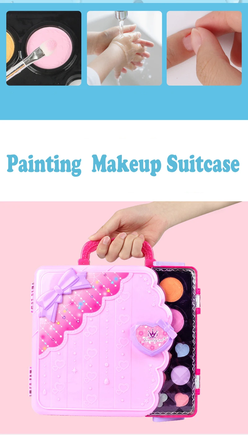 Kids Makeup Kit Toys Cosmetics,Girls Painting Plastic Children's