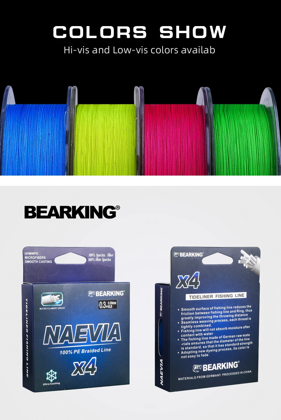 150m Fishing Line Low-Visibility High-Strength Multifilament Wear