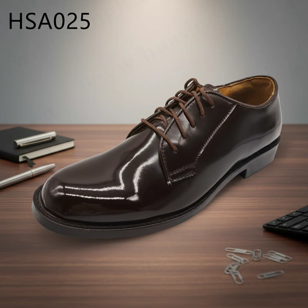ZYF, Sepatu Resmi Pria untuk Rapat Formal dan Acara Perusahaan dengan Teknologi Anti-Bau, Warna Hitam/Cokelat, model tali, bahan kulit mengilap/doff untuk keperluan kantor Model HSA025