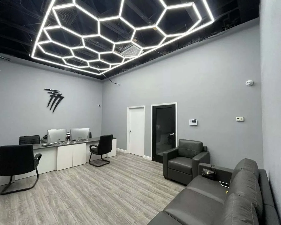 HexaLED ハニカム LED 照明器具 調光可能で非常に明るい現代的なリニア
