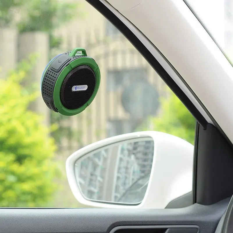 C6 Bluetooth Speaker Wireless TF Card Handsfree Suction Cup Portable Music USB IPX6 Waterproof Speaker - ANKUX.COM