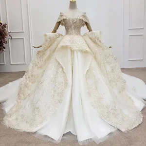 Novia Vestido De Luxury Sequin Beaded Mermaid Sexy Designer Plus Size Off Shoulder Wedding Bridal Dress Wedding Dresses