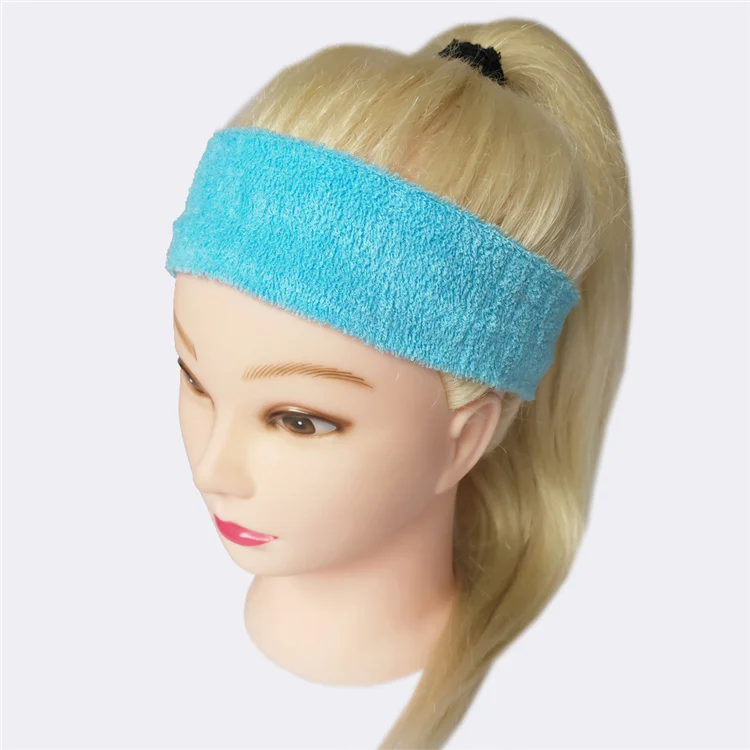 for tennis basketball running gym workout moisture wicking terry cloth sweat headbands set sport custom