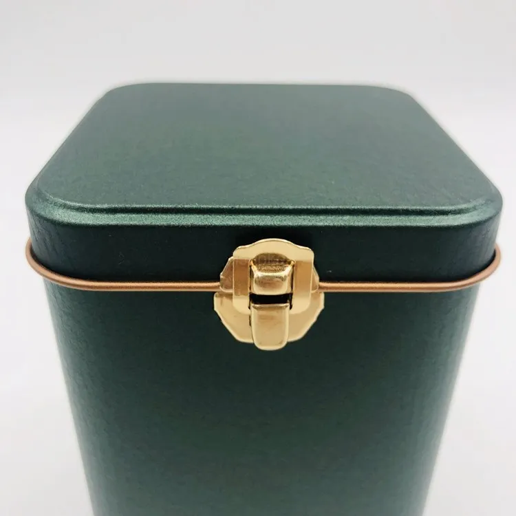 
 OEM квадратные пустые жестяные банки для упаковки пищевого класса кофе или чая с замком  