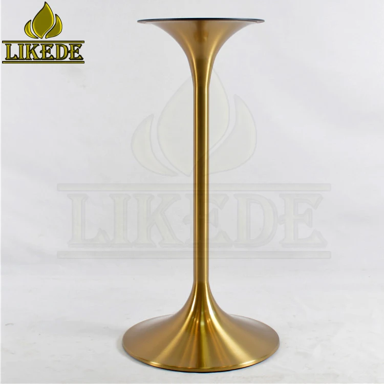 Hot Sale Brushed Gold SS304 Stainless Steel Table Base Elegant Furniture Legs for Bar Tables