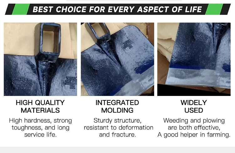product chinese factory customized shape  forged  steel garden  metal farming  tool weeding h320 hoe head-4