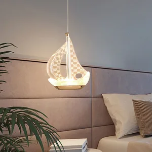 JACKSUN Modern Creative Pendant Light Hanging Lamp Height Adjustable Pendant Light for Bedside Living Room Lofted Space