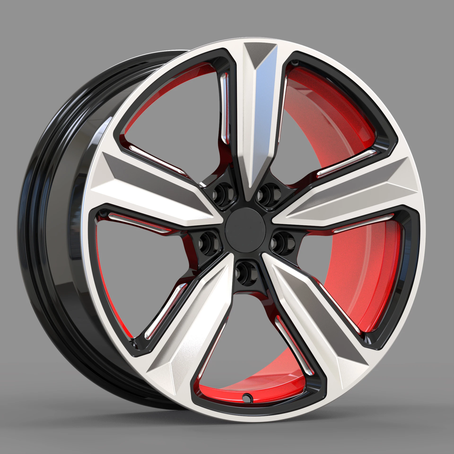 XINLAI Custom Five Spoke 15-22 Inch PCD5X112 /114.3/120/130 1-Piece Aluminum Alloy Forged Wheels for Passenger Car Wheels - Image 2