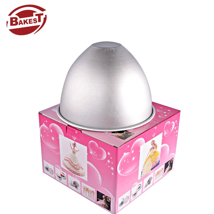 Hot Sale Baking Mold Semicircular Skirt Dress Chiffon Doll Round Aluminum Cake Mould
