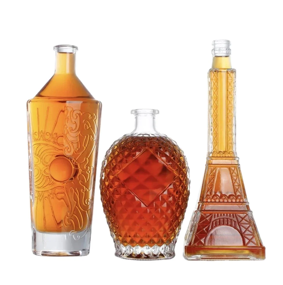 Custom Special Shape Liquor Glass Bottle Premium Flint Glass 700ml