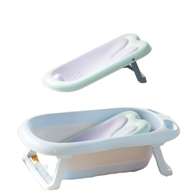 Newborn Baby Spa Bathing Tpe Soft Nonslip Baby Bath Seat Rack Baby