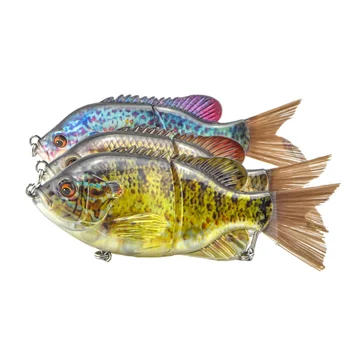 CHEERY Swimbait with Fiber Tail Lifelike Gliding Action ABS Hard Plastic Body Fishing Lure for Ocean Boat & River Use – Soft Lure – view 2