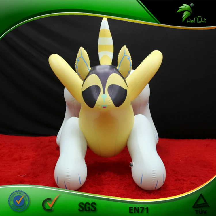 Inflatable Custom Flying Yellow Wolf Inflatable Wolf Toys Sph Party ...