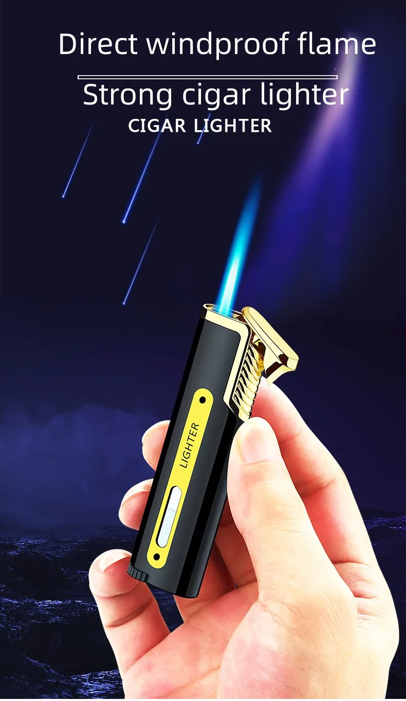 Torch Cigar Lighter With Adjustable Jet Flame,Cigar Holder Honorable
