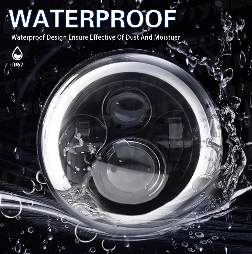 product tiypeor super bright 7inch round universal motorcycle drl led headlight car auxiliary fog light-4