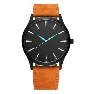 PVD Black Stainless Steel Case Ronda Bespoke Men's Watch Genuine Leather Rubber Strap Fashion Charm 5BAR Water Resistant