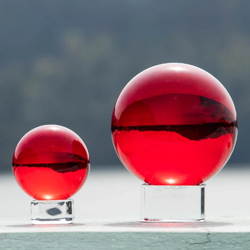 Factory Wholesale Smelting Stone Quartz Treat Sphere Healing Red Crystal  Ball Sphere