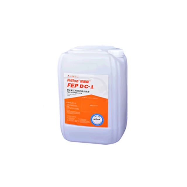 FEP dispersion liquid, produced under polymerization with TFE and HEP