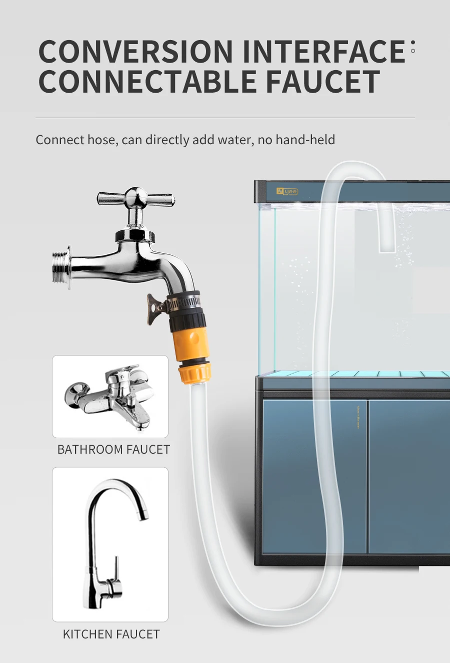 YEE Aquarium Fish Tank Accessories Electrical Water Purification Wash Sand Adjustable Flow Rate Aquarium Automatic Water Changer product detail 13