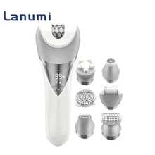 Lanumi 727 7 in 1 Grooming Kit epilator for women lady shaver washable Lady Care bikini body face hair removal shaver for women