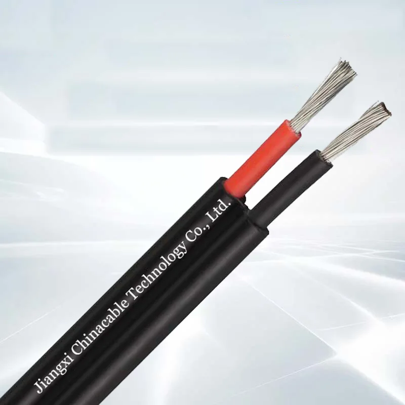 Twin Pv1f Tinned Copper Conductor Solar Cable 2 Core Solar Cable 2x4mm2 2x6mm2 2x10mm2 XLPE Solar Cable for Construction