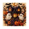 ZZ108 Halloween Gothic House Pearl Painting