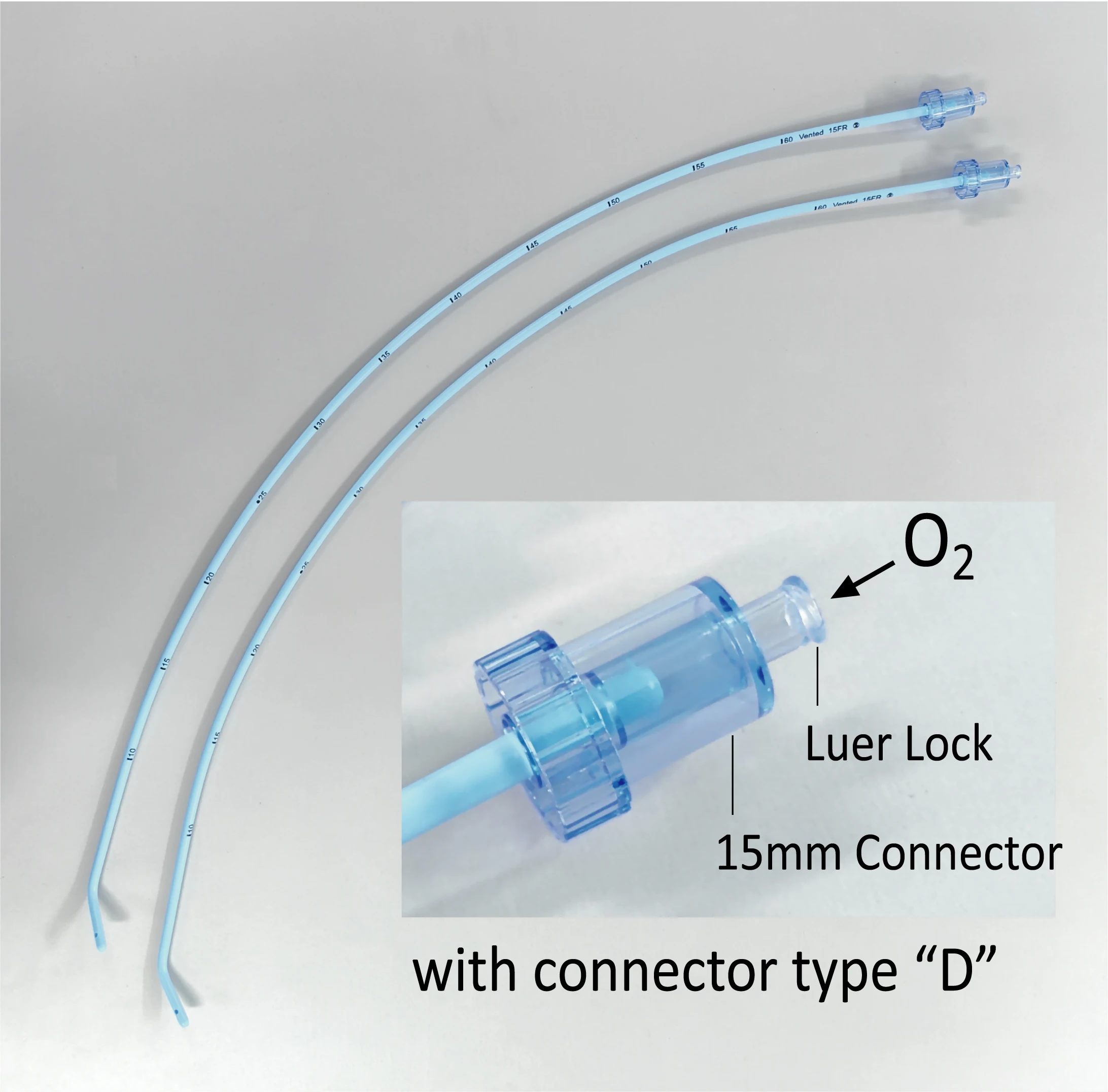 Pe Material Tracheal Tube Introducer Bougie Exchange Connector Vented