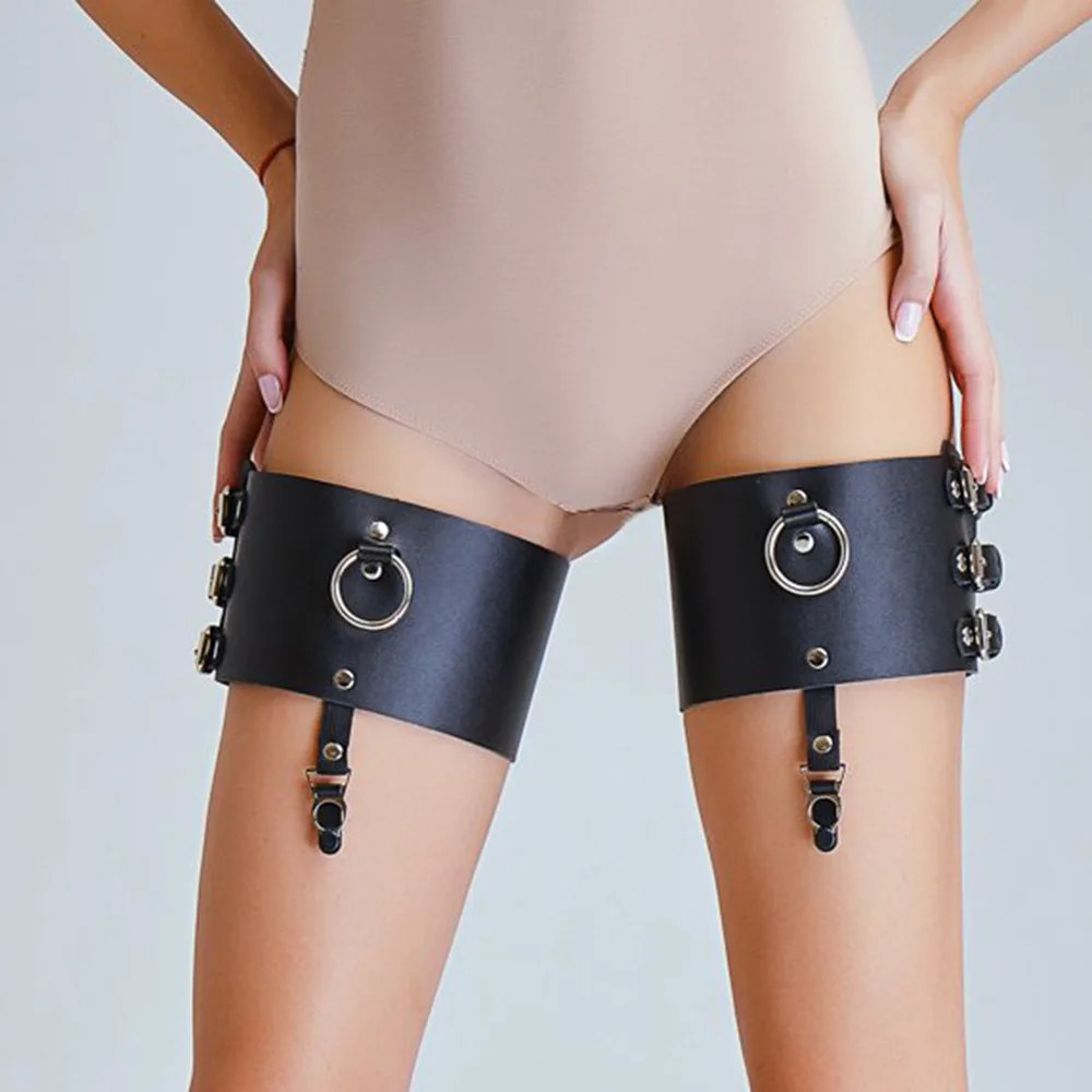 Punk Vegan Leather Garter Goth Girl