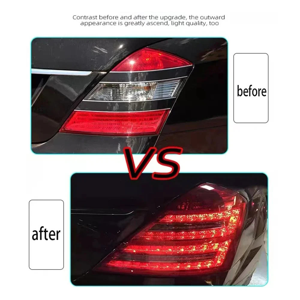 For Mercedes-Benz S-Class W221 rear taillight upgrade LED taillight assembly upgrade high configuration replacement type details