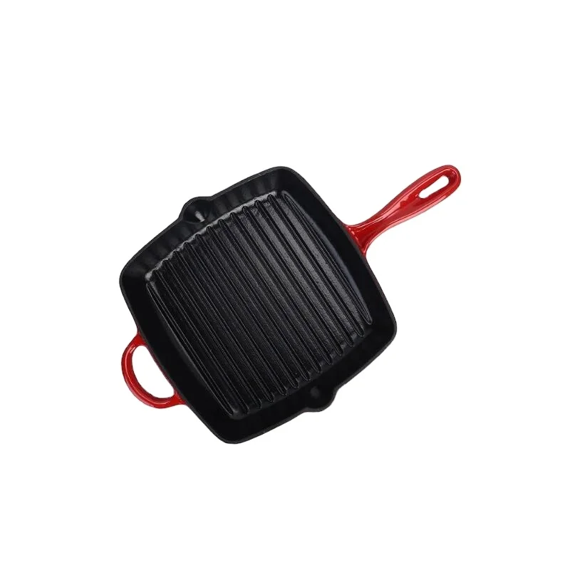 Customized Disposable Cast Iron Steel Steak Pan Plate Grill For Steak