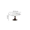 Piatto piano bianco da 25,5 cm con gambo alto
