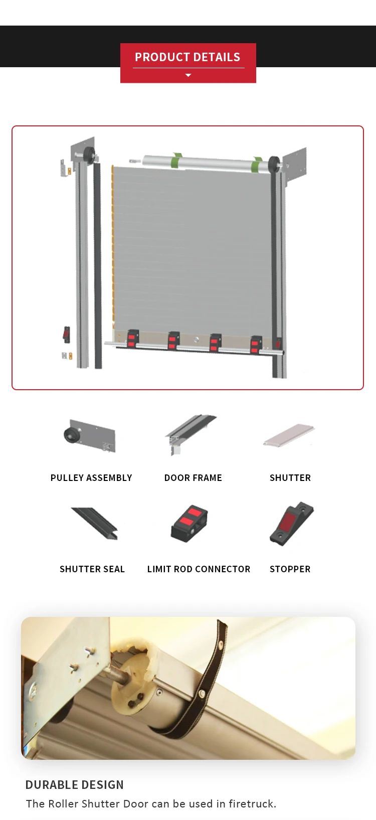 custom roller shutter garage door seal wholesale supplier for Trialer-24