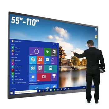 55 Inch Conference Class Android Board Smart Interactive Board 4k 40 Point Touch Cheap Interactive Whiteboard For Philippines
