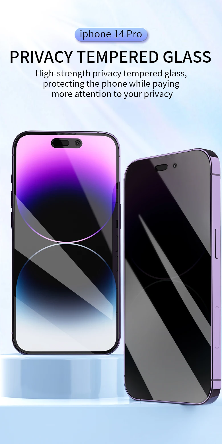 For iphone 13 14 Privacy anti-spy anti-peeping tempered glass privacy screen protector for iPhone 12 13 11 Pro Max