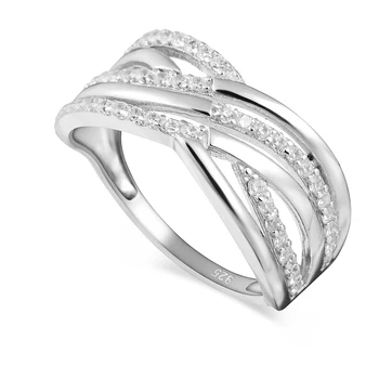 Bling white zircon ring 925 silver plated cheap price engagement ring price R-247