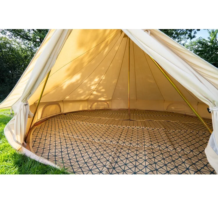 Outdoor Polypropylene Pp Plastic Bell Tent Coir Matting Half Moon 5 M