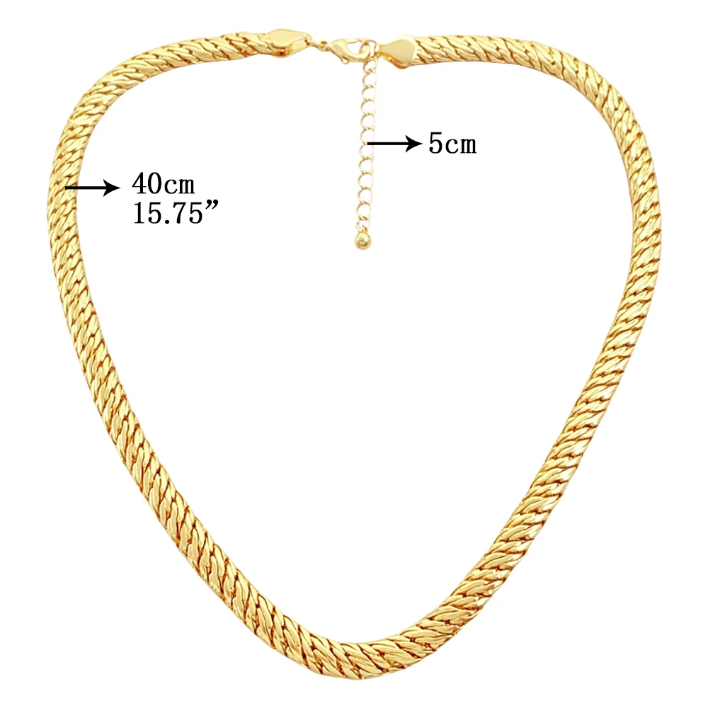 product women accessories jewelry brass customized link chain gold plated necklace for women-1
