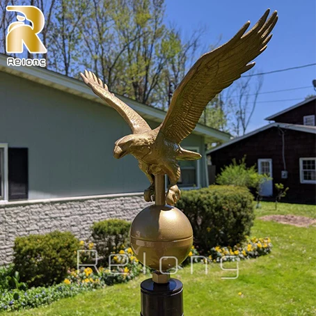 Hand Made Animal Outdoor Life Size Bronze Large Bald Eagle Statue ...