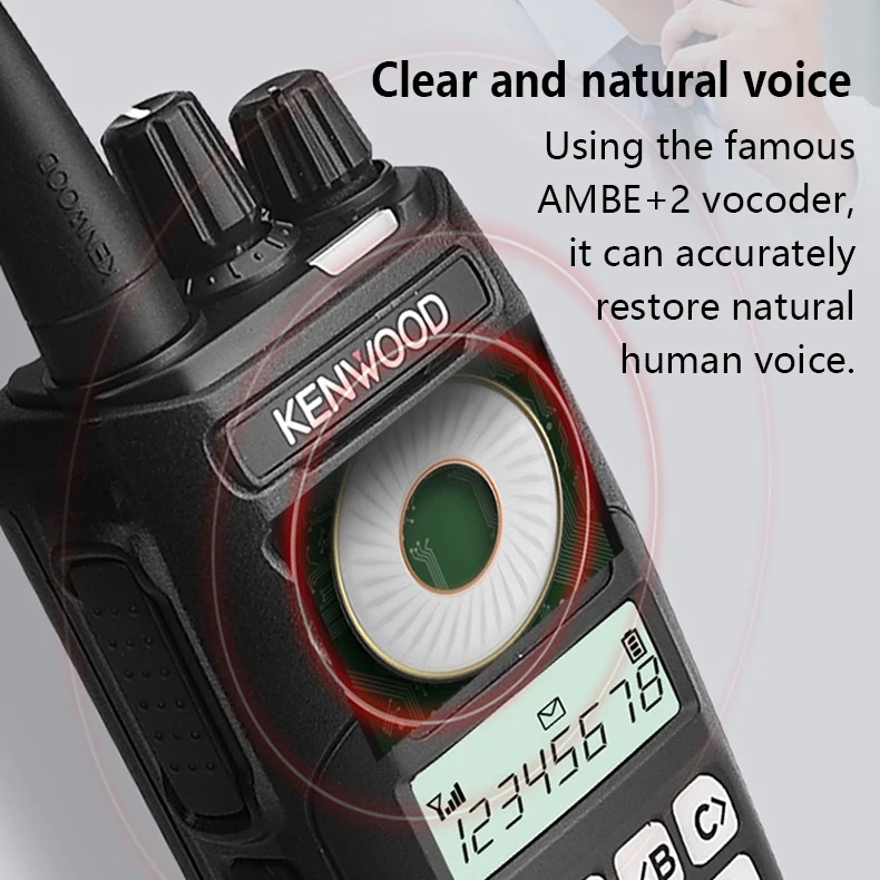KENWOOD NX-1300 UHF無線機、防水IPX5、1500-2000mAhバッテリー