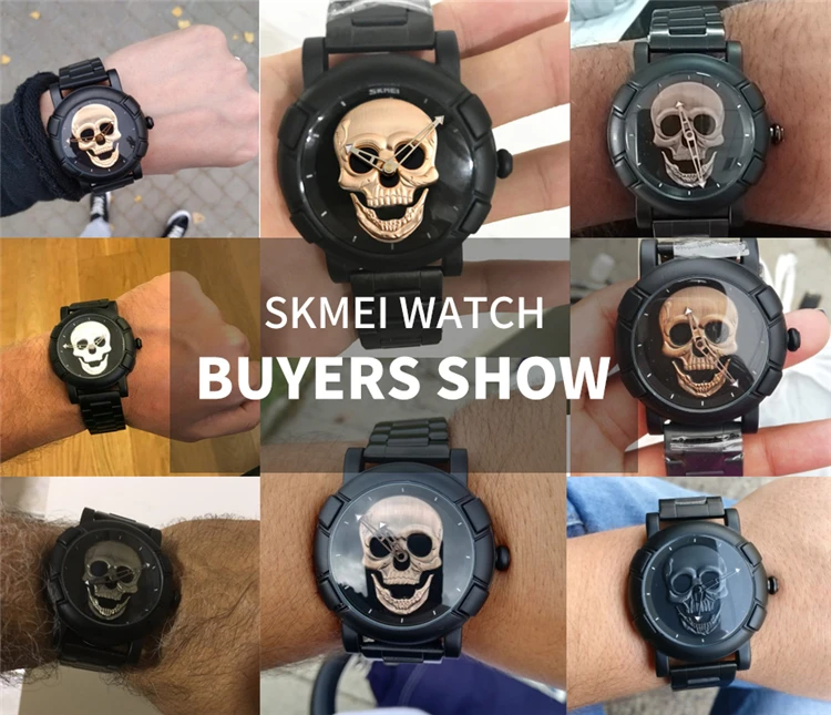 Skmei skull clearance watch