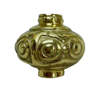 YUESHEN Brass Die Casting Customization For Vintage Copper Table Lamp Accessories Cup Connector Decorative Column Parts