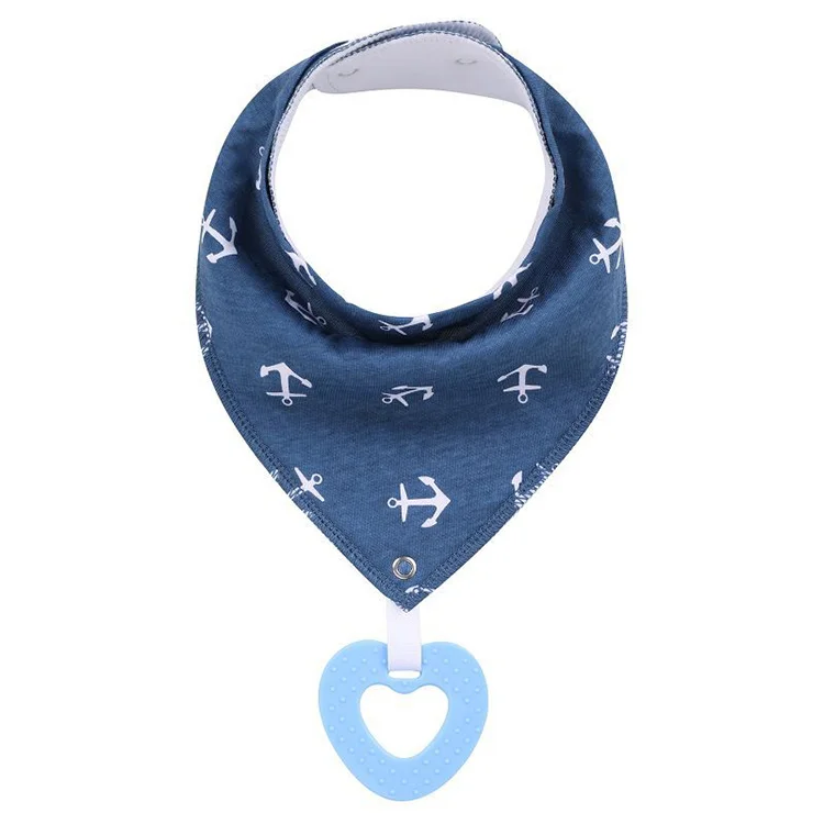 Оптовая продажа Новое поступление еда класс Малыш Хлопок Детские Бандана слюни прорезывания зубов нагрудники силиконовые