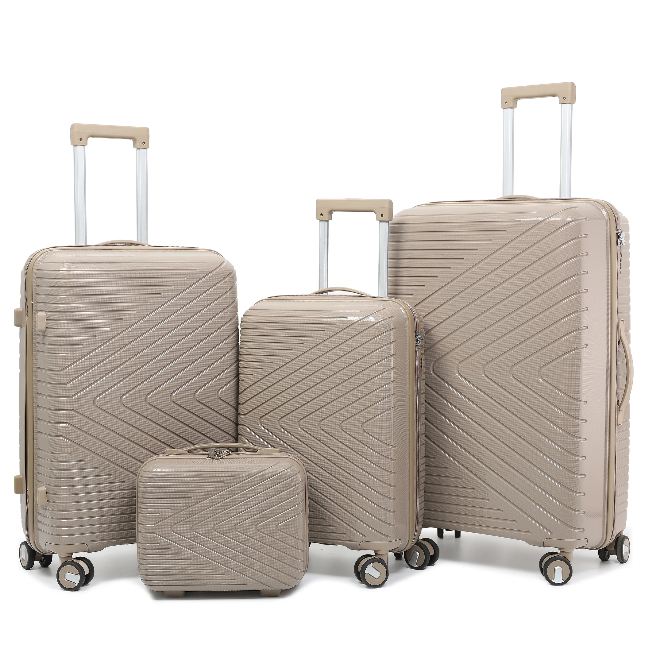 Vente en gros ensemble de valise de voyage à roulettes universelles de luxe