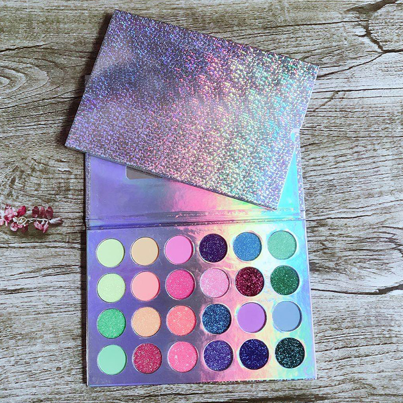 
 OEM Лидер продаж косметика оптовая продажа 24 цвета Хэллоуин светящиеся тени для век Палитра блестки матовые тени для век частная марка  