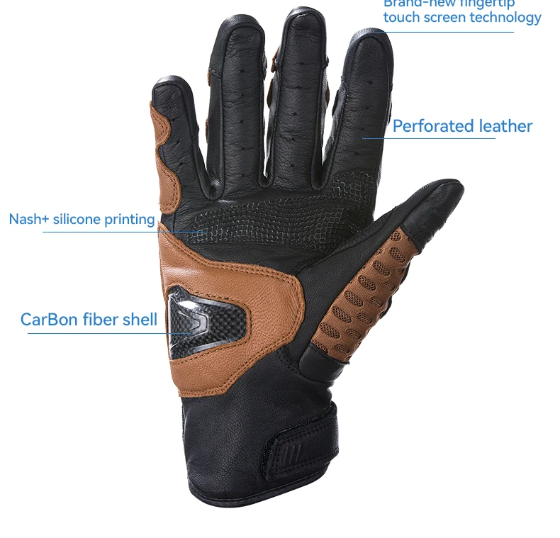 Wrist Adjustable Sport Motorcycle Winter Gloves Touch Screen Full Finger Unisex Hand Gloves For Bike Motorcycle factory