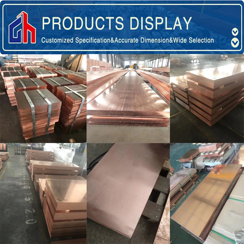 Customized High Precision C10100 C10200 C10300 4x8 Copper Sheet 99 Pure Copper Plate Copper