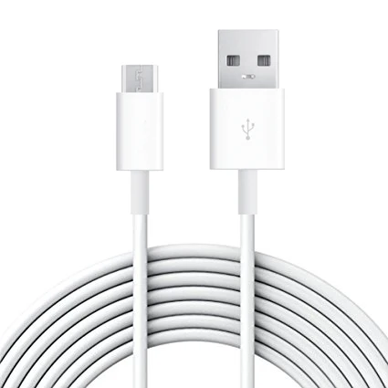 Wall Charger + 3FT Micro USB Cable For Amazon Kindle Fire HD 7 & 8 Tablets – Fast Charge, White, Universal Micro USB