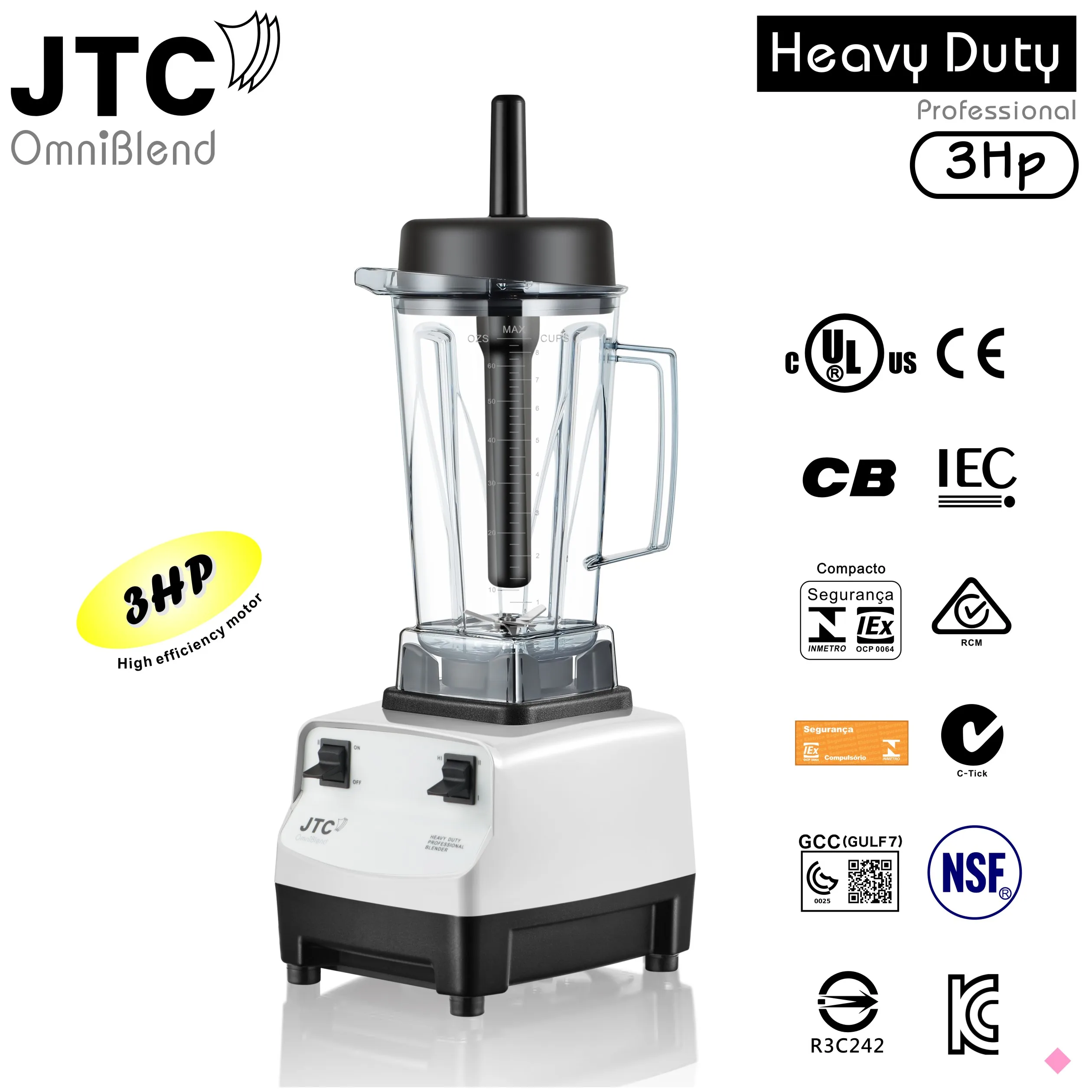JTC TM-788 Commercial Heavy Duty Blender Versatile Durable