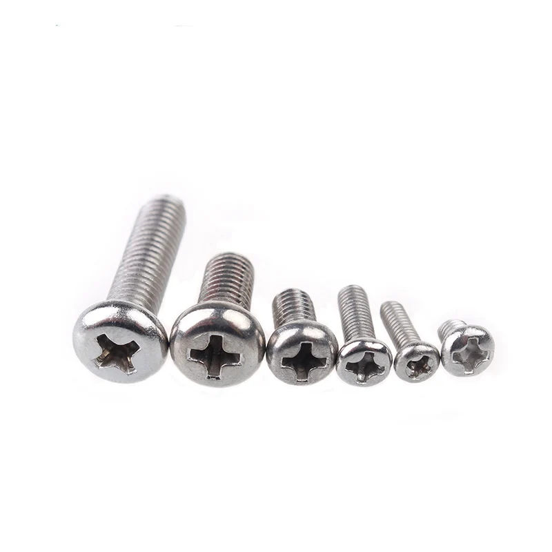 Din 7985 Nickel-Plated Pan Head Machine Screw Zinc-Plated M3 M4 M2 M5 Thread Size Customized Thread Size Screw