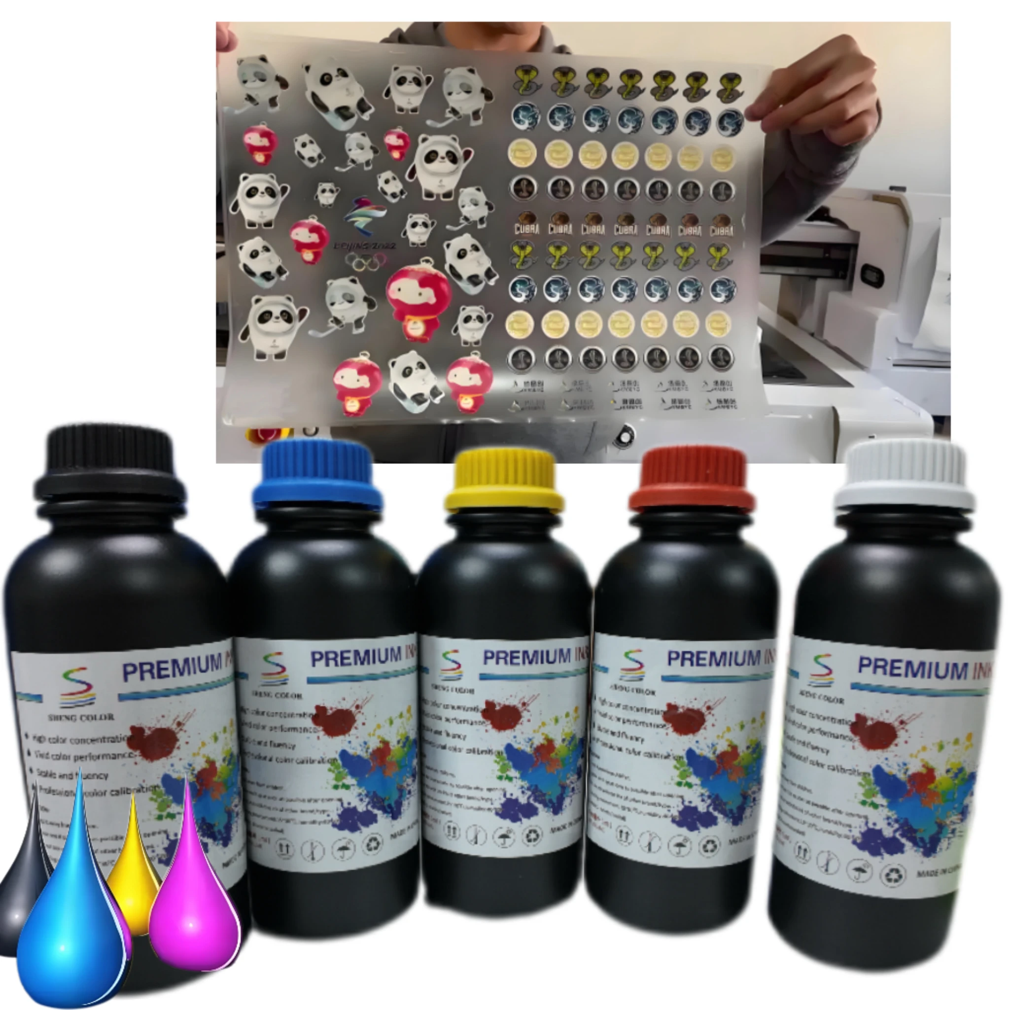 Alibaba.com: UV DTF Ink for I3200/xp600/tx800 Printheads, CMYK White ...